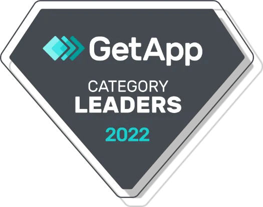 A badge from GetApp showing company achievement.
