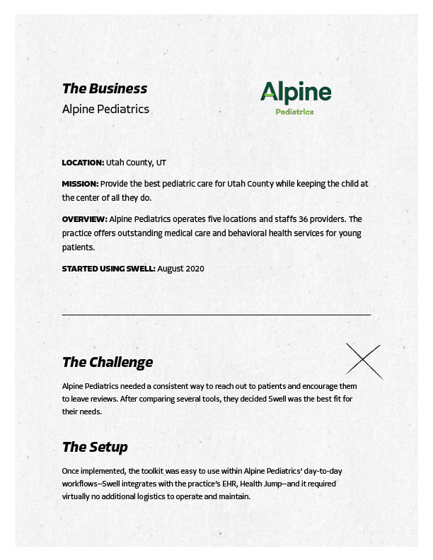 Alpine Pediatrics case study — page 2