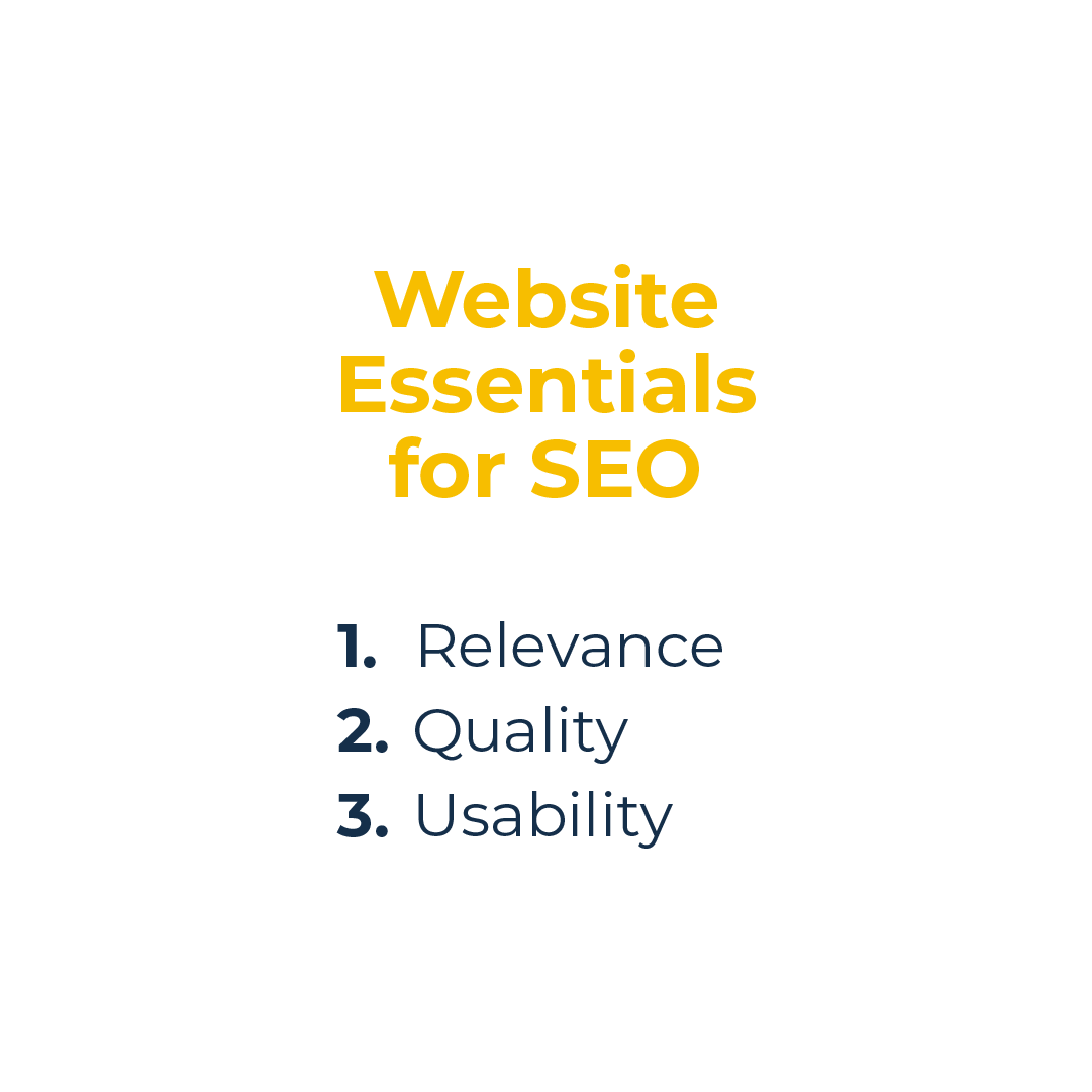Website essentials for SEO