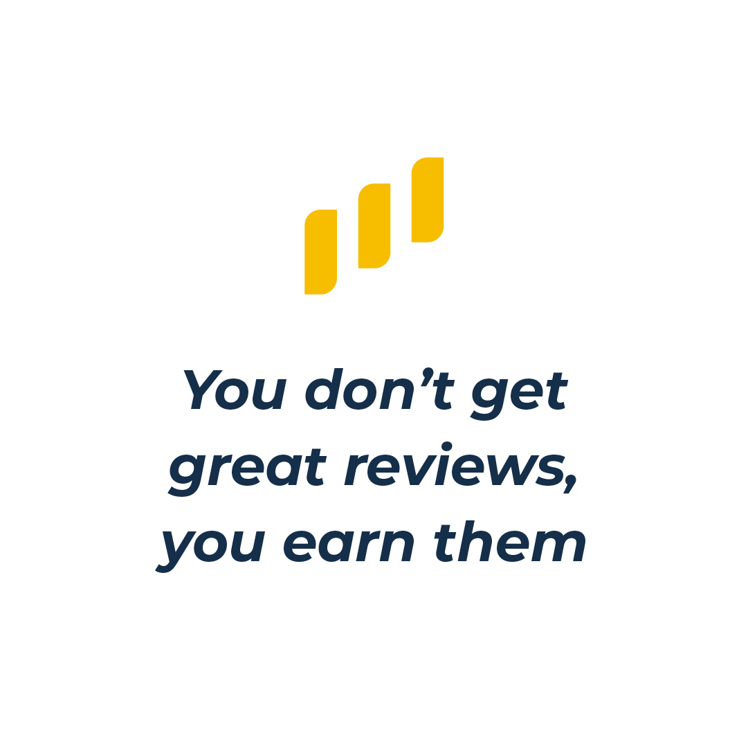 earn great reviews graphic