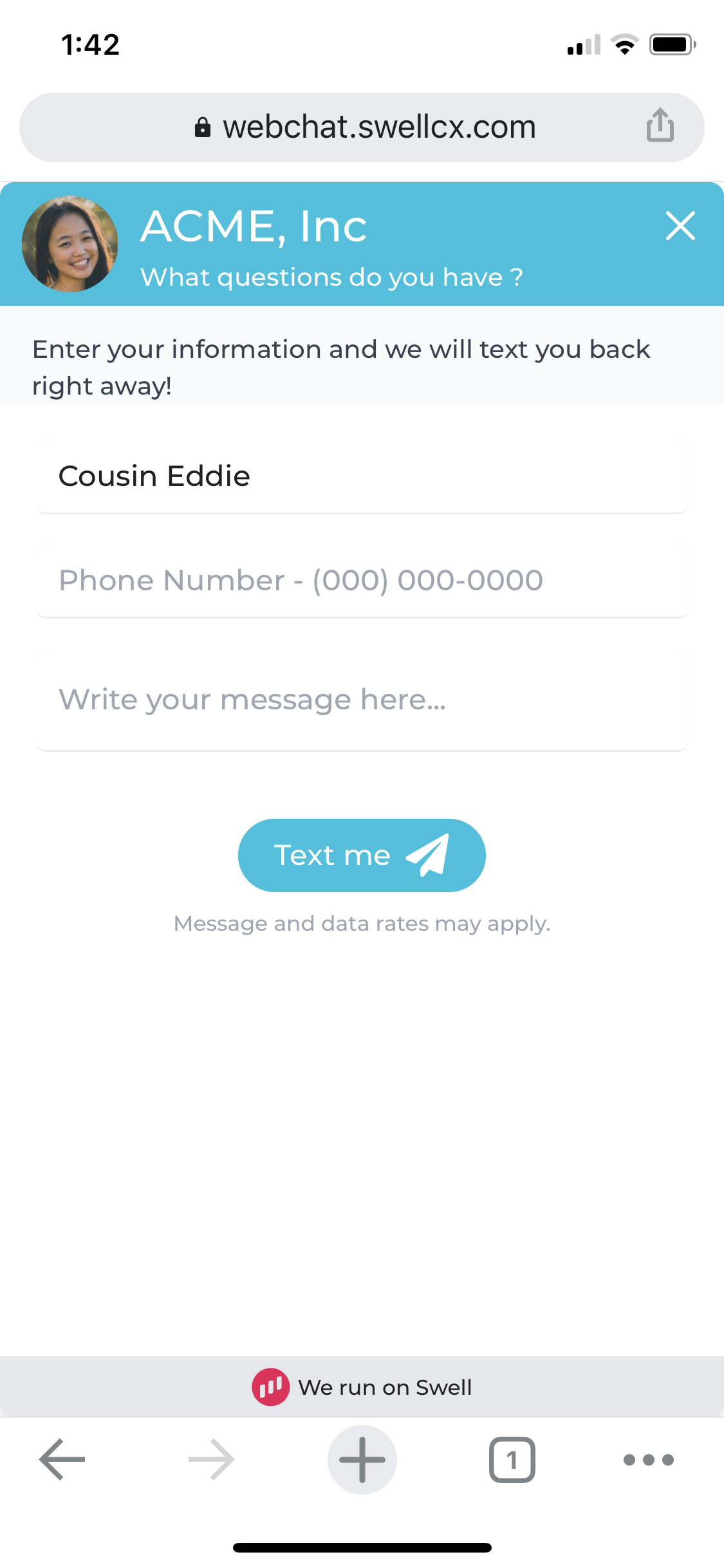 WebChat screenshot