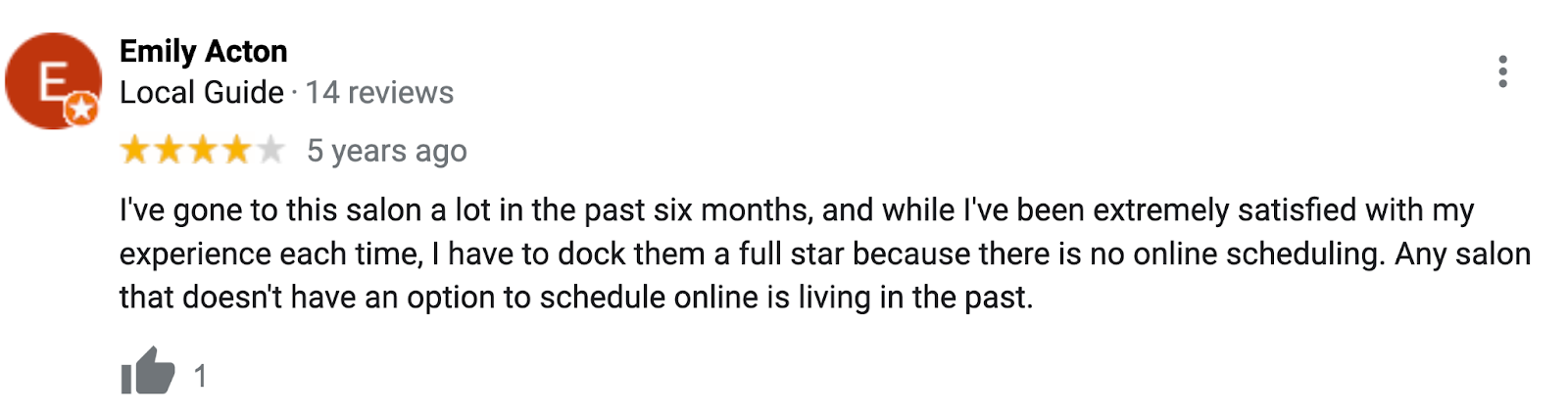 Google review